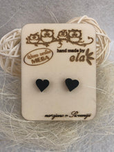 Naložite sliko v pregledovalnik galerije, LESENI UHANI - SRČEK