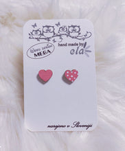 Naložite sliko v pregledovalnik galerije, LESENI UHANI - SRČEK